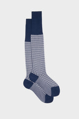 CALZA ILARIO, 100% COTONE, BLUE WHITE.