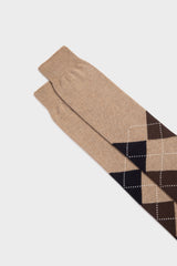 CALZA LUCA, 100% COTONE, BEIGE.