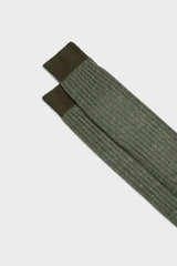 CALZA MICHELE, 75% COTONE 25% LINO, GREEN.