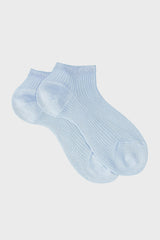 CALZA SOFIA, 100% COTONE, AZURE.