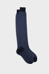 CALZA EGON. LANA 75% CASHMERE 25%, BLUE-OCEAN.