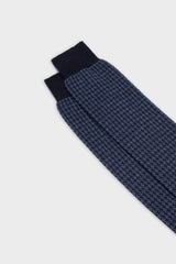 CALZA EGON. LANA 75% CASHMERE 25%, BLUE-OCEAN.