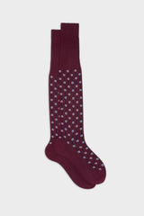 CALZA PAVONE. 100% COTONE, BORDEAUX.