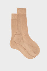 CALZA BARBARA. COLLEZIONE DONNA, 100%SETA, SAND.