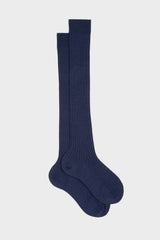 CALZA CRISTINA. COLLEZIONE DONNA, 80%LANA 20% NYLON, BLUE.