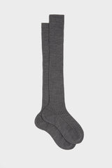 CALZA CRISTINA. COLLEZIONE DONNA, 80%LANA 20% NYLON, GREY.