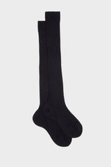 CALZA CRISTINA. COLLEZIONE DONNA, 80%LANA 20% NYLON, NAVY.