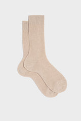 CALZA MICHELA. COLLEZIONE DONNA, 90%LANA 10% NYLON, SAND.