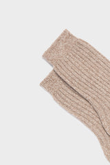 CALZA PATRIZIA. COLLEZIONE DONNA, 90% LANA 10% CASHMERE, SAND.