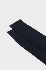 CALZA BIAGIO CON TRECCIA, LANA 90% POLIAMMIDE 10%, BLUE.