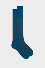 Bresciani Mario socks in mercerised Egyptian cotton, featuring a octane and burnt vanisee pattern.