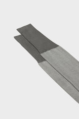 CALZA GIULIO. 100% COTONE, CHEVRON, MEDIUM GREY.