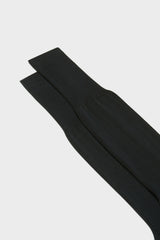 Close-up of the ribbed cuff on Bresciani Lorenzo socks, in a solid navy color.