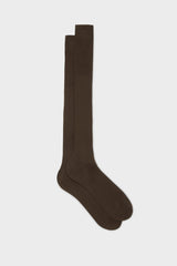 SOCKS MARCELLO. 100% ORGANIC COTTON, SOLID COLOR, BROWN