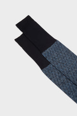 CALZA ANTEO, 75% COTONE 25% LINO, NAVY.