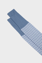 CALZA ILARIO, 100% COTONE, LIGHT BLUE WHITE.
