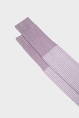 CALZA LEO, 100% COTONE, PIED DE POULE, LILAC.