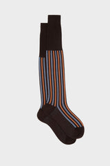CALZA MAURO, 100% COTONE, DARK BROWN.