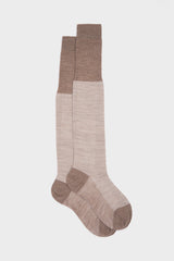 CALZA BRANDO. LANA 80% NYLON 20%, BEIGE.
