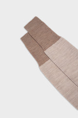 CALZA BRANDO. LANA 80% NYLON 20%, BEIGE.