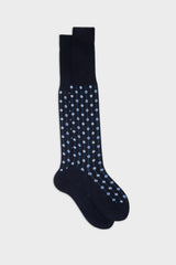 CALZA PAVONE. 100% COTONE, BLUE.