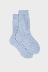 CALZA PATRIZIA. COLLEZIONE DONNA, 90% LANA 10% CASHMERE, LIGHT BLUE.