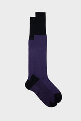 Bresciani Leo  socks in extrafine mercerised Egyptian cotton, with a blue amethyst  houndstooth pattern.