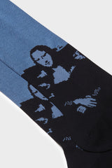 CALZA GIOCONDA. 100% COTONE, NAVY.