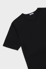 MAGLIA SCOLLO V. 100% COTONE, MANICA CORTA, BLACK.