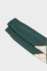 CALZA LAPO, 90% LANA 10% POLIAMMIDE, INTARSIO, FIR GREEN - NEUTRAL - DK BROWN - BLOOD.