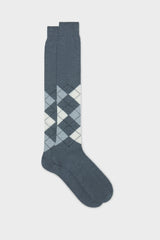CALZA LAPO, 90% LANA 10% POLIAMMIDE, INTARSIO, GREY-PEARL-CREAM-BLACK.