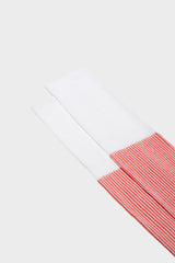 CALZA ENEA, 100% COTONE, WHITE - RED CORAL.